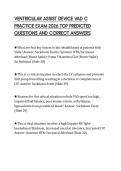 VENTRICULAR ASSIST DEVICE VAD C PRACTICE EXAM 2026 TOP PREDICTED QUESTIONS AND CORRECT ANSWERS
