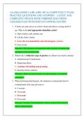 ALASKA HOME CARE AIDE &lpar;HCA&rpar; COMPETENCY EXAM  PRACTICE QUESTIONS AND ANSWERS - LATEST AND  COMPLETE UPDATE WITH VERIFIED SOLUTIONS &ndash;  ASSURED PASS WITH INSTANT DOWNLOAD PDF&period;