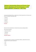Edelman Understanding Ultrasound Physics Exam Review &vert; Questions and Correct Answers &vert; Latest Update 2026&sol;2027 &vert; Graded A&plus; &vert; 100&percnt; Pass&period;