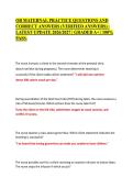 OB MATERNAL PRACTICE QUESTIONS AND CORRECT ANSWERS &lpar;VERIFIED ANSWERS&rpar; &vert; LATEST UPDATE 2026&sol;2027 &vert; GRADED A&plus; &vert; 100&percnt; PASS&period;