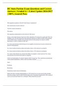 DC State Portion Exam Questions and Correct Answers &vert; Graded A&plus; &vert; Latest Update 2026&sol;2027 &vert; 100&percnt; Assured Pass&period;
