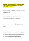 Audiology Praxis Exam Practice &vert; 140 Questions with 100&percnt; Correct Answers &vert; Verified &vert; Latest Update 2026&sol;2027 &vert; Graded A&plus;&period;