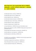 HHA PRACTICE TEST QUESTIONS WITH CORRECT ANSWERS &vert; LATEST UPDATE 2026&sol;2027 &vert; GRADED A&plus; &vert; 100&percnt; VERIFIED&period;