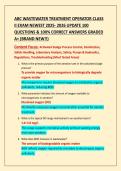 ABC WASTEWATER TREATMENT OPERATOR CLASS  II EXAM NEWEST 2025- 2026 UPDATE 100  QUESTIONS & 100&percnt; CORRECT ANSWERS GRADED  A&plus; &lpar;BRAND NEW&excl;&excl;&rpar;