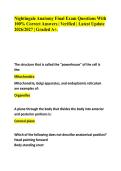Nightingale Anatomy Final Exam Questions With 100&percnt; Correct Answers &vert; Verified &vert; Latest Update 2026&sol;2027 &vert; Graded A&plus;&period;