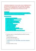 CERTIFIED EMERGENCY MANAGER &lpar;CEM&rpar; COMPREHENSIVE  EXAM PRACTICE QUESTIONS AND ANSWERS&colon; THE MOST  RECENT AND COMPREHENSIVE VERSION WITH VERIFIED  ANSWERS&semi; GUA