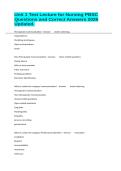 Unit 1 Test Lecture for Nursing PBSC Questions and Correct Answers 2026 Updated&period;