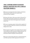 VSIM 3 JOSEPHINE MORROW DIAGNOSIS BUNDLED QUESTIONS 2026 WITH COMPLETE SOLUTIONS GRADED A&plus;
