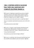 VSIM 3 JOSEPHINE MORROW DIAGNOSIS FINAL PAPER 2026 QUESTIONS WITH COMPLETE SOLUTIONS GRADED A&plus;