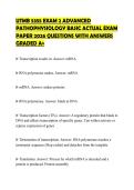 UTMB 5355 EXAM 2 ADVANCED PATHOPHYSIOLOGY BASIC ACTUAL EXAM PAPER 2026 QUESTIONS WITH ANSWERS GRADED A&plus;