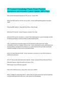 PE Content Knowledge Praxis Exam Practice Questions and Answers Latest Update 100&percnt; Pass