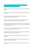 Praxis II Physical Education &lpar;5091&rpar; Exam Review Questions and Verified Solutions
