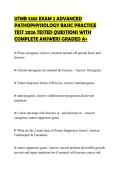 UTMB 5355 EXAM 2 ADVANCED PATHOPHYSIOLOGY BASIC PRACTICE TEST 2026 TESTED QUESTIONS WITH COMPLETE ANSWERS GRADED A&plus;