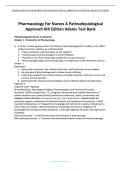 Pharmacology for Nurses 6th Edition Test Bank &ndash; 2026&sol;2027 PDF &vert; Complete Chapters & Verified Answers
