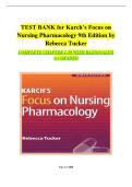 Focus on Nursing Pharmacology &lpar;Karch&rpar; Test Bank &ndash; Complete Chapters PDF 2026&sol;2027 &vert; Verified Questions & Answers