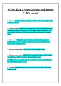 NU 664 Exam 2 Neuro Questions And Answers - 100&percnt; Correct
