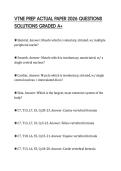 VTNE PREP ACTUAL PAPER 2026 QUESTIONS SOLUTIONS GRADED A&plus;