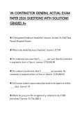 VA CONTRACTOR GENERAL ACTUAL EXAM PAPER 2026 QUESTIONS WITH SOLUTIONS GRADED A&plus;