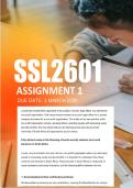 SSL2601 Assignment 1 ANSWERS 2026 - Due 3 March 2026