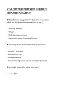 VTNE PREP TEST PAPER 2026 COMPLETE RESPONSES GRADED A&plus;