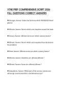 VTNE PREP COMPREHENSIVE SCRIPT 2026 FULL QUESTIONS CORRECT ANSWERS