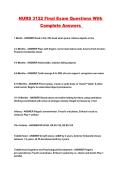 NURS 3122 Final Exam Questions With Complete Answers 
