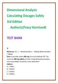 Dimensional Analysis Dosage Calculation Test Bank 2026 &vert; Horntvedt 3rd Ed &vert; Nursing Medication Safety & NCLEX Math
