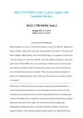 WGU C799 WFM1 Task 2 &vert;Latest Update with Complete Solution