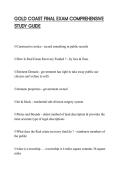 GOLD COAST FINAL EXAM COMPREHENSIVE STUDY GUIDE