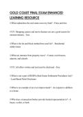 GOLD COAST FINAL EXAM ENHANCED LEARNING RESOURCE