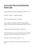 GOLD COAST FINAL EXAM PROFESSIONAL REVIEW GUIDE