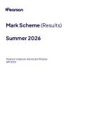 2026 A-LEVEL EDEXCEL PHYSICS PAPER 1&comma;2&comma; 3 WITH MARK SCHEMES