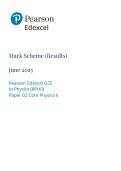  AS-LEVEL EDEXCEL 2025 PHYSICS PAPER 2 MARK SCHEME