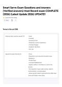Smart Serve Exam Questions and Answers &lpar;Verified Answers&rpar; Most Recent exam COMPLETE &lpar;2026&rpar; &lpar;Latest Update 2026&rpar; UPDATE&excl;&excl;