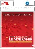 Test Bank for Introduction to Leadership Concepts and Practice 5th Edition Peter G&period;  Northouse &vert; ISBN-13 978-1544351599