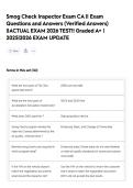 Smog Check Inspector Exam CA &vert;&vert; Exam Questions and Answers &lpar;Verified Answers&rpar; &vert;&vert;ACTUAL EXAM 2026 TEST&excl;&excl; Graded A&plus; &vert; 2025&vert;2026 EXAM UPDATE