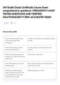 IAP Death Doula Certificate Course  Exam comprehensive questions &vert; FREQUENTLY MOST TESTED QUESTIONS AND VERIFIED SOLUTIONS&sol;GET IT 100&percnt; ACCURATE&excl;&excl;  2026&excl;&excl;
