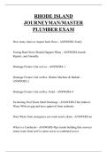 RHODE ISLAND  JOURNEYMAN&sol;MASTER  PLUMBER EXAM  QUESTIONS AND ANSWERS 2026