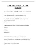 LMR EXAM &lpar;ANCC EXAM  PMHNP&rpar; QUESTIONS AND ANSWERS 2026