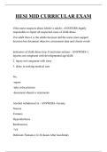 HESI MID CURRICULAR EXAM QUESTIONS AND ANSWERS 2026