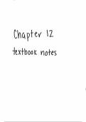 Chapter 12 textbook notes 