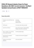 OSHA 511 General Industry Exam for Exam Questions with 100&percnt; Correct Answers &vert; Verified &vert; Updated &lpar;Actual Exam&rpar; LATEST VERSION&excl;&excl;