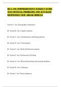 HCA 100 COMPREHENSIVE SUBJECT GUIDE 2026 OFFICIAL PROBLEMS AND ACCURATE RESPONSES VIEW AHEAD MODULE