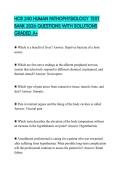 HCR 240 HUMAN PATHOPHYSIOLOGY TEST BANK 2026 QUESTIONS WITH SOLUTIONS GRADED A&plus;
