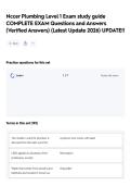 Nccer Plumbing Level 1  Exam study guide COMPLETE EXAM Questions and Answers &lpar;Verified Answers&rpar; &lpar;Latest Update 2026&rpar; UPDATE&excl;&excl;  