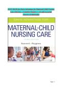 TEST BANK for Davis Advantage for Maternal-Child Nursing Care &lpar;3rd Ed&period;&rpar; &ndash; Complete Chapters 1&ndash;33 with Accurate Answers & Rationales