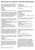 NCE Practice Test 1 &lpar;Questions 1-100&rpar; with Verified Answers