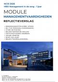 NCOI Module Managementvaardigheden - Management in de Zorg 2026 - Reflectieverslag - Belbin Teamrollen&comma; Herzberg&comma; Daniel Ofman e&period;d&period; - Cijfer 9 met feedback