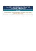 ILLINOIS SECURITY CONTRACTOR LICENSING EXAMINATION PRACTICE QUESTIONS & CORRECT ANSWERS &vert; VERIFIED ANSWERS PLUS RATIONALES &vert; 2026 EDITION