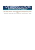 NURS 6233 MIDTERM EXAMINATION     ALREADY PASSED ANSWERS EDITION     Genetics & Fundamentals of Nursing  &vert;  2026-2027 Edition  